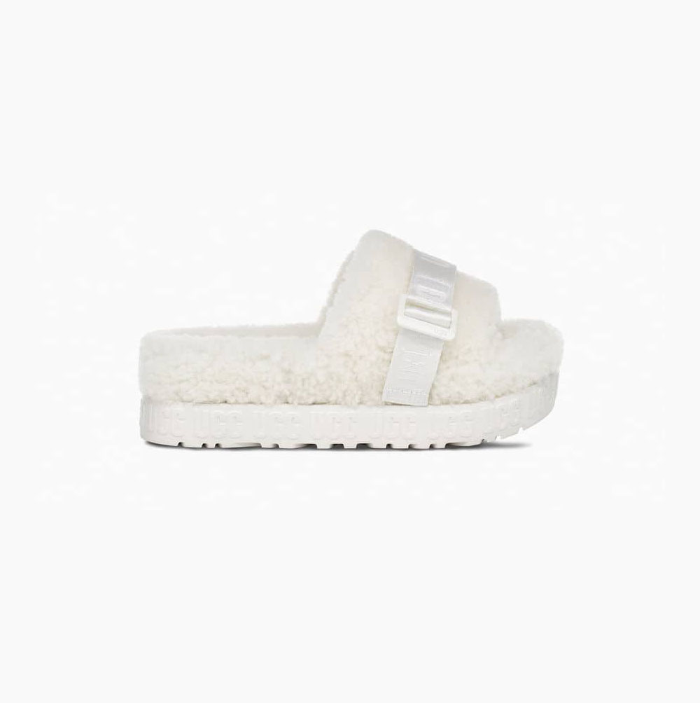 UGG Fluffita White Slippers for Women (TZNG70645)